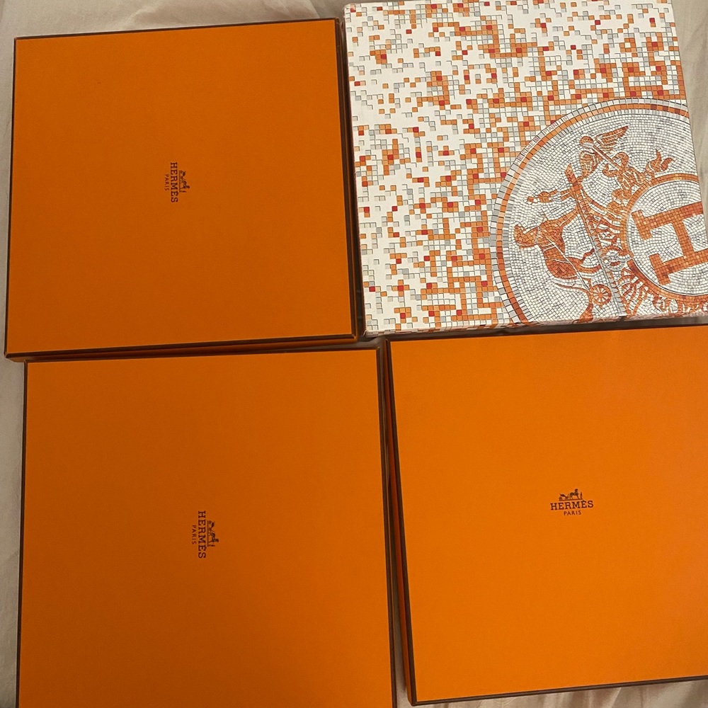 Four hermes boxes